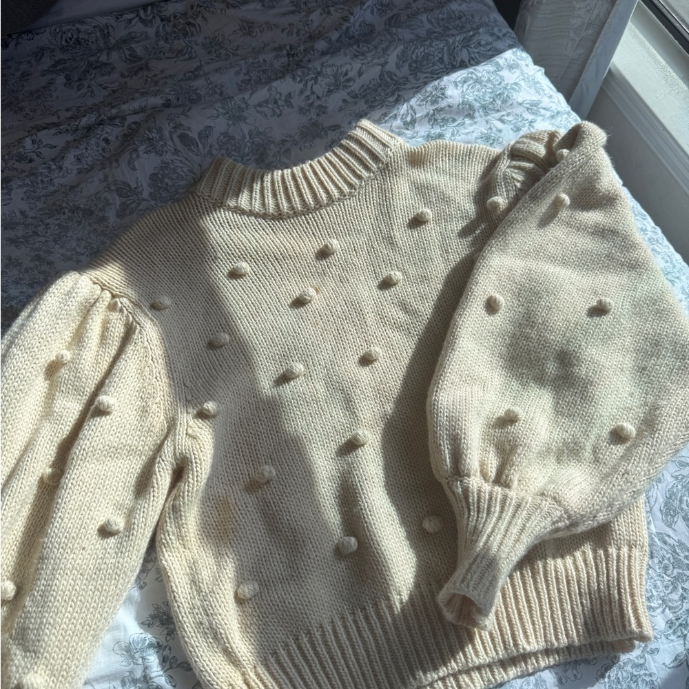 ASOS Cream Textured Cowl Sweater